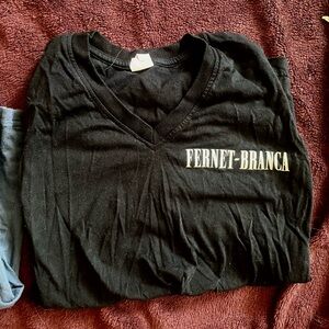 Fernet-Branca Black V-Neck T-Shirt